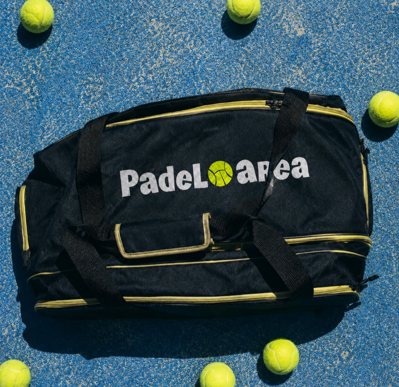 Branded bag on the court